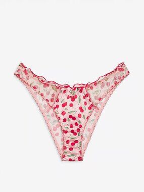FOR LOVE & LEMONS Perrie Bikini Panty | Red Cherry | XS | NWT
